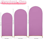 7.2FT Wedding Arch Covers Arch Backdrop Cover Arch Stand Covers Set Arch Cover Spandex Fabric Stretchy Backdrop for Wedding Birthday Party Decoration Baby Shower (Lilac)