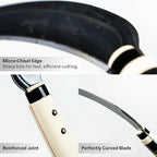 Japanese Harvest Sickle, Saw Sickle Hand Tool for Vegetable Harvesting, Rope Cutting and Field Work, Made in Japan by HONEN