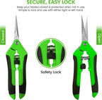 GARDEN GURU Razor Sharp Snip – Professional Garden Pruning Shears Trimmers – Super Sharp Micro-Tip Precision Stainless Steel Blades - Ergonomic Handles Easy on Arthritic Hands - 1 Case (100 Pcs)