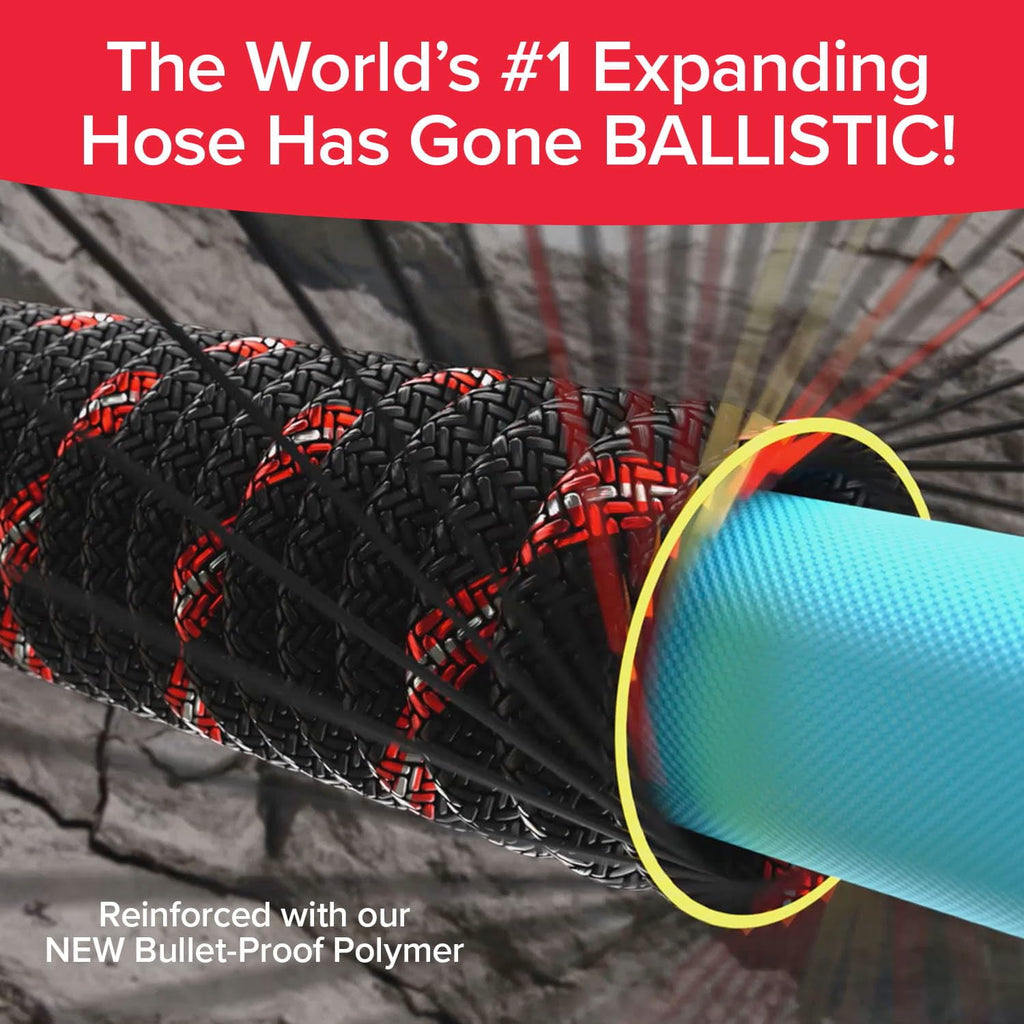 Pocket Hose Ballistic 25 FT Expandable Garden Hose, No-Kink, As Seen on TV