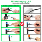 MIXC 230FT Quick-Connect Drip Irrigation System Kit, Automatic Garden Watering System with 1/4" & 1/2" Fast-Lock Tubing - Adjustable Nozzles & Sprinklers for Garden, Greenhouse, Lawn, Potted Plants