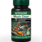 Muck Clear – Natural Pond Sludge Treatment, 250 Tablets for Ponds, Fountains & Bird Baths, Beneficial Bacteria & Enzymes, Chemical-Free & Safe for Fish, Pets & Wildlife