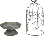 Rustic Farmhouse Metal Planter Holder Vintage Birdcage Candle Holder Distressed Deractive Flower Stand for Wedding Decor Party Centerpieces Garden Home Patio Outdoor Indoor Decor