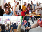 200pcs Small American Flags on Stick, Handheld 4 x 6 Inchs Mini American Flags with Kid-Safe Golden Spear Top, US Flags for 4th of July Decorations Outdoor, Independence Day Decorations