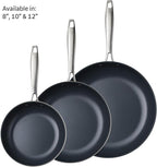 Tramontina Signature 10-Inch Tri-Ply Clad Stainless Steel Frying Pan with Ceramic Non Stick Interior, Induction-Ready Nonstick Skillet, Oven-Safe, Dishwasher-Safe