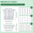 20 Pack 5 Inch Clear Self Watering Plant Pots with Bottom Water Tray & Watering Rope, Transparent Nursery Pots with Drainage for Seedlings, Herbs, and Houseplants