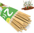 Bamboo Garden Stakes 2ft, 2 Feet Plant Stakes 30 Pack for Outdoor Indoor Plants, Support Tomato, Vegetables Beans, Flowers, Potted and More Climbing Plants