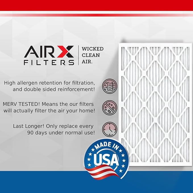 AIRX FILTERS WICKED CLEAN AIR. 14x18x1 Air Filter MERV 11 Electrostatic Pleated Air Conditioner Filter 6 Pack HVAC AC Furnace Filters