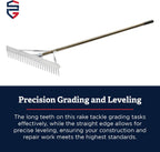 Standard Golf 30" Magnum Maintenance Straight Tooth Rake from