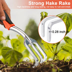 Hand Rake Garden Tool, Heavy Duty Hand Cultivators for Gardening, Small Garden Claw Tool Garden Handrake with Ergonomic Handle, Weed Rake Cultivator Tool for Cultivating, Loosening, Weeding