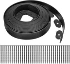 uxcell Landscape Edging, 1Pcs 40FT x 2" - No Dig Garden Edging Kit with 36 Stakes, Landscape Edging Border for Garden Lawn Flower Bed Yard Grass (Black)
