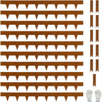 10-Pack Corten Steel Landscape Lawn Edging 4.5 inch Height, Rust Patina Finish Bendable Metal Strips, Hammer-in Edge Border - Yard Pathway Divider, 40 inch Each(33Ft Total), #LYLB45RT-US2