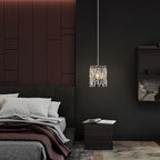 Modern K9 Crystal Pendant Lights Kitchen Island, Chrome Chandeliers for Dining Room Light Fixtures Over Table,Hanging Lighting for Kitchen Island Entryway Bathroom BedHead Chandelier