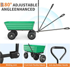 Garden Dump Cart - 1200Lb Capacity Heavy Duty Yard Utility Garden Cart with Removable Dump Bed, All-Terrain Tires & 180° Adjustable Handle for Soil, Plants, Tools