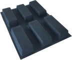 Bluedrop Silicone Bread Forms Square Shape Bread Molds Non Stick Bakery Trays Silicone Coated Fiber Glass 6 Caves Rectangle Moulds