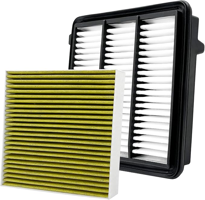2PCS Cabin Engine Air Filter Kits Fits for CR V CRV CR-V 1.5L 2023-2025, Civic 1.5L 2022-2025, Accord 1.5L 2023-25, Integra 1.5L 2023-25, Replacement for CF11182, 80292-TF0-G01, 17220-64A-A00