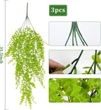 Fake Hanging Plants Faux Vine Leaves Artificial Green Eucalyptus Plants Fake Hanging Eucalyptus Leaf Plant Decorate Indoors Outdoors Decor of Living Room Kitchen Yard Garden Bedroom Wall(Light Green)