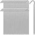 AAGUT Tent Stakes Heavy Duty Metal 9 Inch, 50 Pack Rust-Resistant Galvanized Steel Camping Stake Garden Edging Fence Hooks Yard Tent Pegs for Inflatable, Tarp, Outdoor Christmas Decorations