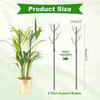 uxcell 2 Pcs Plant Support Stakes, 27.5" Twig Plant Stem Support Structures Garden Branches Plants Supports for House Potted Monstera Plants, Brown