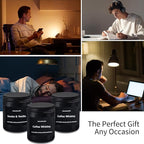 Scented Candle Set, Men Candle Set, Scented Candles for Home, Gifts for Men, 3 Pack Manly Candles Gifts for Mens Scents of Smoke & Vanilla/Sandalwood & Patchouli/Coffee Whiskey