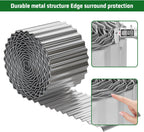 SnugNiture Corrugated Metal Garden Edging,10" x 20' Sturdy Lawn Edging Border,Landscape Edging Border for Lawn, Flower Bed,Garden and Yard