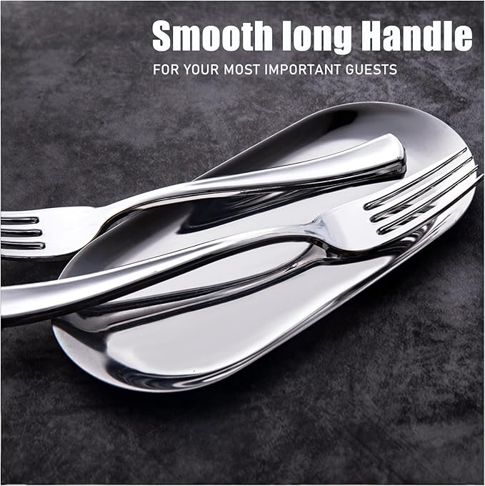 WDF 160 Pieces Silver Plastic Silverware - Silver Disposable Silverware - Plastic Silverware Heavy Duty - 80 Forks 40 Knives 40 Spoons - Disposable Cutlery Perfect for Christmas Wedding/Party