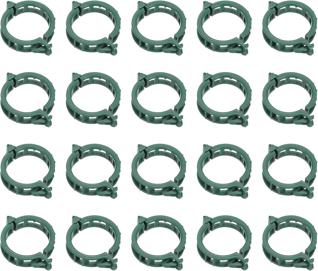 MECCANIXITY 300 Pcs Garden Plant Clips Fixing Clips Green 30mm Adjusting Plant Lever Loop Clips for Supporting Flower Vine Vegetables Climbing Plant Plant Stems