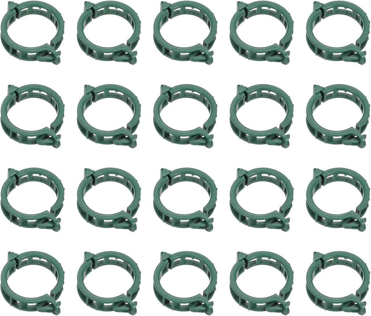 MECCANIXITY 300 Pcs Garden Plant Clips Fixing Clips Green 30mm Adjusting Plant Lever Loop Clips for Supporting Flower Vine Vegetables Climbing Plant Plant Stems