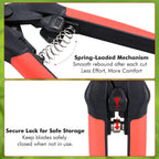 LIVINGO Sharp Garden Pruning Shears - 2 Pack 6.5” Spring Loaded Handles, Non-Stick Teflon Coated Stainless Steel Blades Scissors for Trimming Plant, Flower