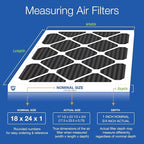 Nordic Pure 18x24x1 (Actual Size: 17 1/2 x 23 1/2 x 3/4) Pure Carbon Pleated Odor Reduction Furnace Air Filters 6 Pack