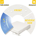 AAAAAcessories Outdoor Seat Cushions for Chairs, Waterproof, Fade-Resistant, 20" x 20" x 3", Patio Furniture Replacement Cushions, Set of 2, Creamy White