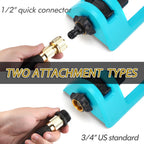 Lawn Sprinkler, 18 Brass Nozzles Garden Water Oscillating Sprinkler for Yard Covers up to 3,600 sq.ft, Heavy Weight Base, Built-in Spray Jet Cleaning Needle