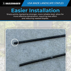 Sandbaggy USA Made 9-inch Landscape Staples - Garden Stakes - Landscaping Fabric, Netting, Sod, Artificial Turf (11 Gauge, 1000, Count)