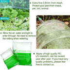 8Ft x 20Ft Mosquito Bug Insect Bird Fine Mesh Net Barrier Hunting Blind Garden Screen Netting for Protect Your Plant Fruits Flower
