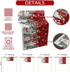 Christmas Snowman Cotton Linen Table Runner for Dining Kitchen, Xmas Tree White Snowflakes Winter Wedding Outdoor Party Tablerunners Decoration, Dresser Scarf Coffee Tablecloth Runners 13x36 Inches