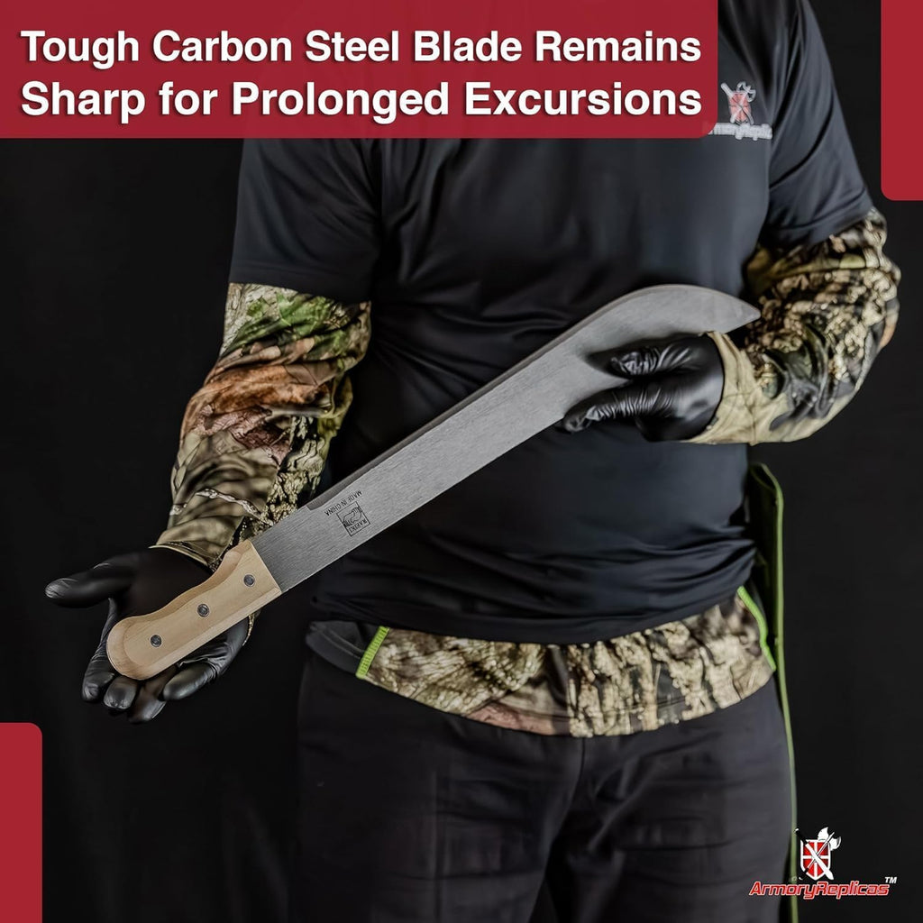 Armory Replicas Full Tang Machete Knife - Multipurpose Outdoor Camping Tool