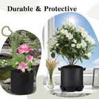 4Pcs Self Watering Pot Base with 1 Plant Grow Bag, Self Watering Pots for Indoor Plants, Plant Saucers, Auto Watering for Plants Indoor - Auto-Irrigation System for 5 Gallon Fabric Pots