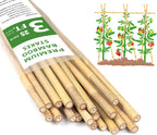Plant Stakes 3FT, Natural Bamboo Stakes, HAINANSTRY 25Pcs Sturdy Bamboo Garden Stakes, Bamboo Sticks for Plants, Beans, Indoor and Outdoor Climbing Plants, Tomato Vegetable Stakes for Garden