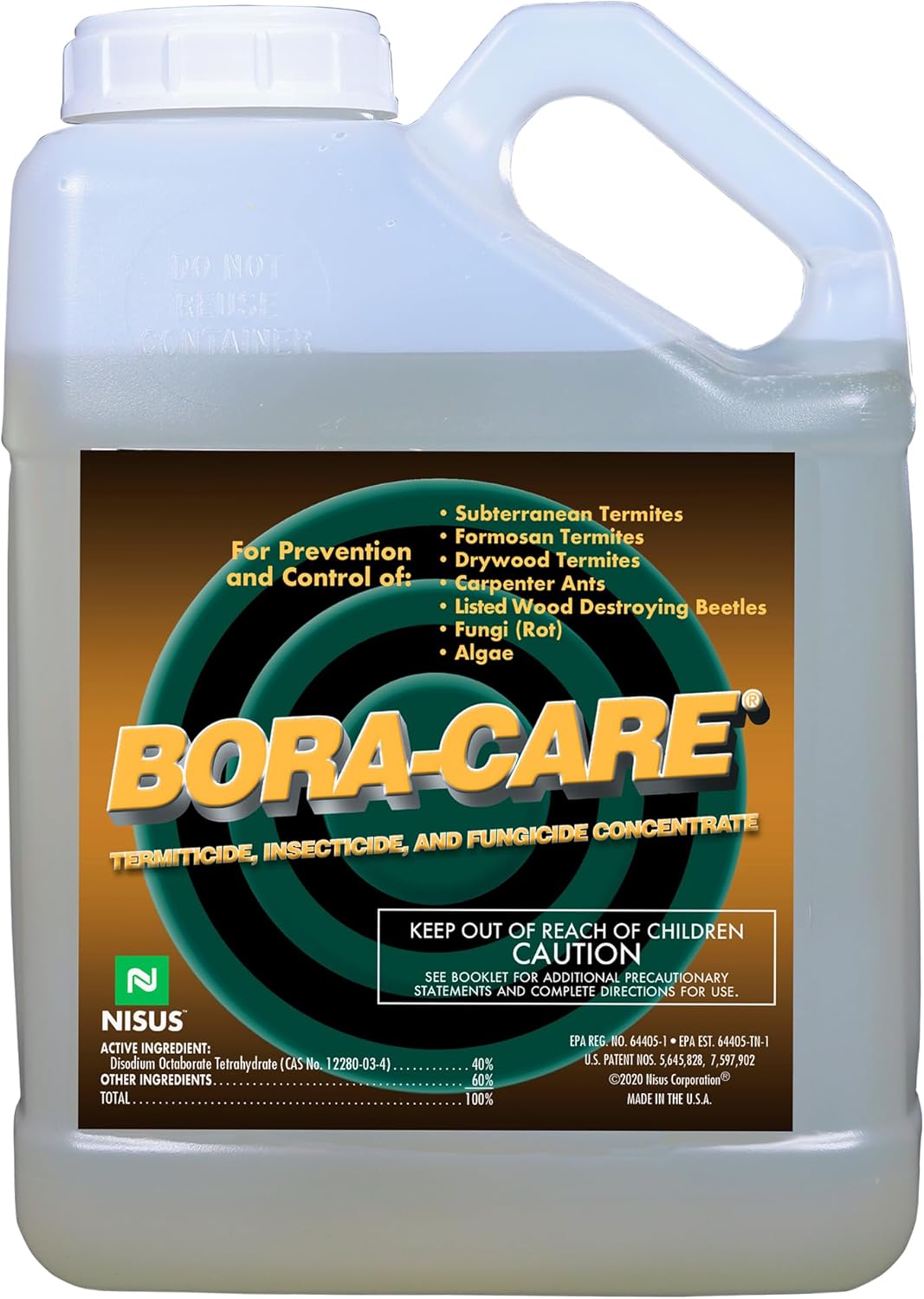 Bora-Care Termiticide Insecticide and Fungicide Concentrate, Wood Treatment for Termite and Beetle Prevention, 1 Gallon