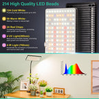 LBW Desk Grow Light, 214 LEDs Full Spectrum Plant Light for Indoor Plants