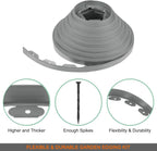 Garden Edging - 100 Feet Plastic Landscaping Edging Border with 93 Pack Spikes Apply to Flower Beds/Grass Lawn/Yard (1.57Inches Tall, Grey)