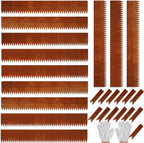 Corten Steel Landscape Edging, 40" L x 6" H, 15 GA Thickness, 12 Pack + 13 Stakes, Enhance Garden, Yard, Park, Lawn, Plants & Vegetables w/Long-Lasting Rust-Finish Cor-Ten Edging