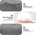 Porch Swing Cushions,Outdoor Cushions 3 Seater Replacement with Backrest, Waterproof Thickened Bench Cushion with Ties for Porch, Patio,Outdoor, Backyard and Garden (Light Gray 47 * 40 in)