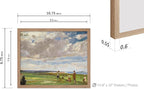 Poster Master Vintage Lady Astor Playing Golf at North Berwick Painting Poster - Retro Golf Course Print - Golf Art - Sports Art - Landscape Art - Office or Living Room Decor, 8x10 Beige Framed