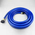 PVC Garden Hose 1/2 Inch, Flexible Water Hose with Male and Female Fittings, No Leaking, Heavy Duty, for Household, Outdoors, Lawns, Patio (20 FT, Blue, Plastic Fittings)