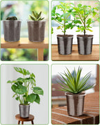 PACETAP 60Pack 3.5 Inch Reinforced Clear Nursery Pots with Drainage Holes, Variety Pack Plastic Plant Pots with 20 Plant Labels for Indoor Outdoor Flower Seed Starter