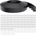 Landscape Edging 4 Inch Tall 150FT with 160Pcs Metal Spikes, Plastic Garden Edging Border Landscape Edging Border Lawn Edging for Landscaping, Flower Bed, Yard