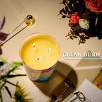 HomeLights Large jar Candle | 3-Wick Long-Lasting Scented Candles, 34oz Natural Soy Wax Candle for Home Scented, Industrial Chic Gifts for Women & Men, Teak Mahogany