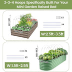 Greenhouse Hoops 20pcs, Garden Hoops for 1-3.5ft Wide Raised Bed, 5 Sets of 5.6ft Long Super Bendable Fiberglass Support Frame, Small Garden Tunnel for Row Cover (S Size)