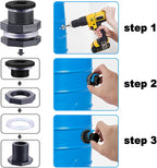 2 PCS Rain Barrel Bulkhead Fitting kit with Plugs and Hole Saw Tool, 3/4 Inch PVC Spigot Connector Kit for Rain Barrels Water Tanks Pools Aquariums Tubs (Bulkhead 3/4 Inch)